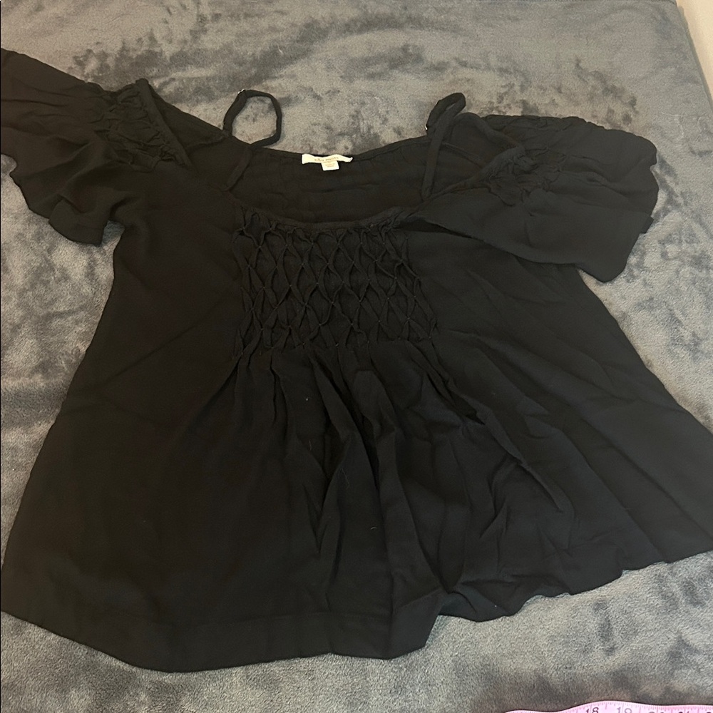Ella Moss Black Off-Shoulder Blouse